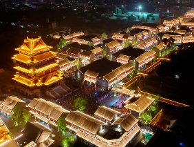 山東莒國古城文旅夜游燈光，百萬余人共賞千年雅韻